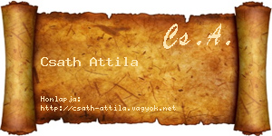 Csath Attila névjegykártya